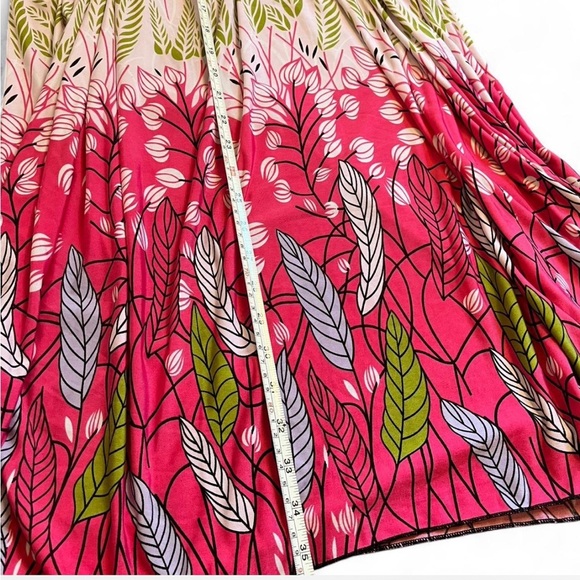 Boho Floral Maxi sundress with a smocked bodice and tie straps size medium large - Picture 5 of 6